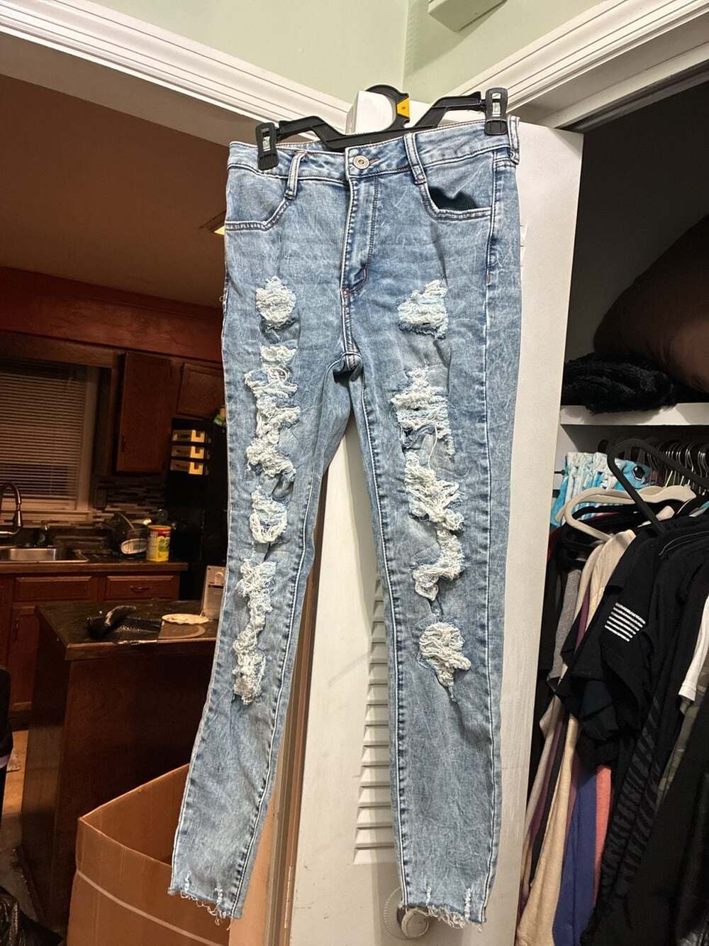 rue21 High-Rise Ankle Jegging Distressed Light Wash Jeans